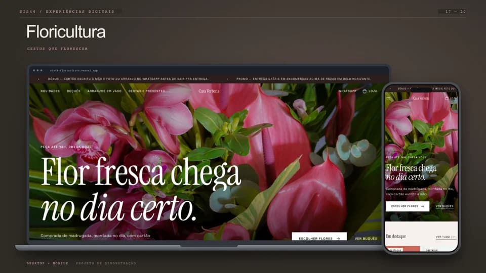 Preview do site Floricultura